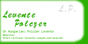 levente polczer business card